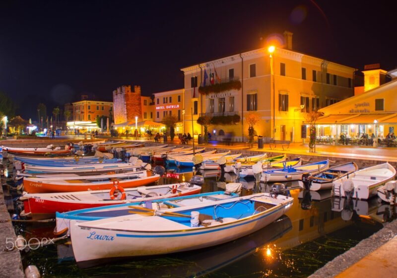 Marina of Bardolino, Lago di Garda, at night – Bardolino