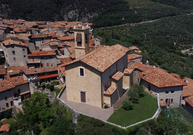 Piovere, chiesa di San Marco by drone 02 – Tignale